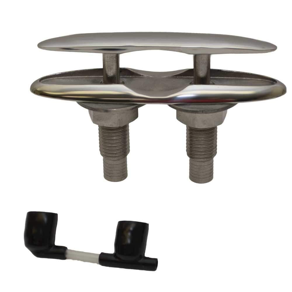 Attwood Retractable 66519-1 Low-Profile Stainless Steel Marine Boat 8-Inch Neat Cleat