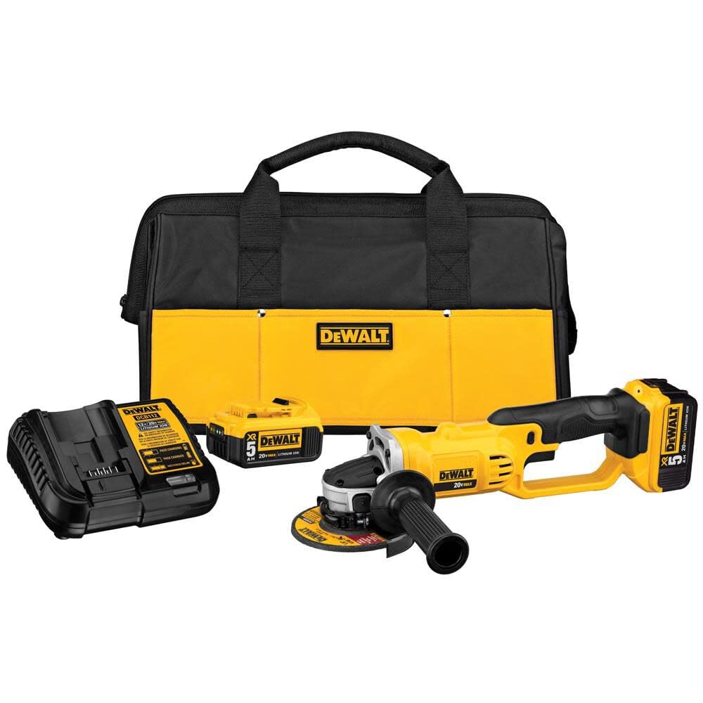 20V MAX* DEWALT Angle Grinder Tool Kit, 4-1/2-Inch (DCG412P2)