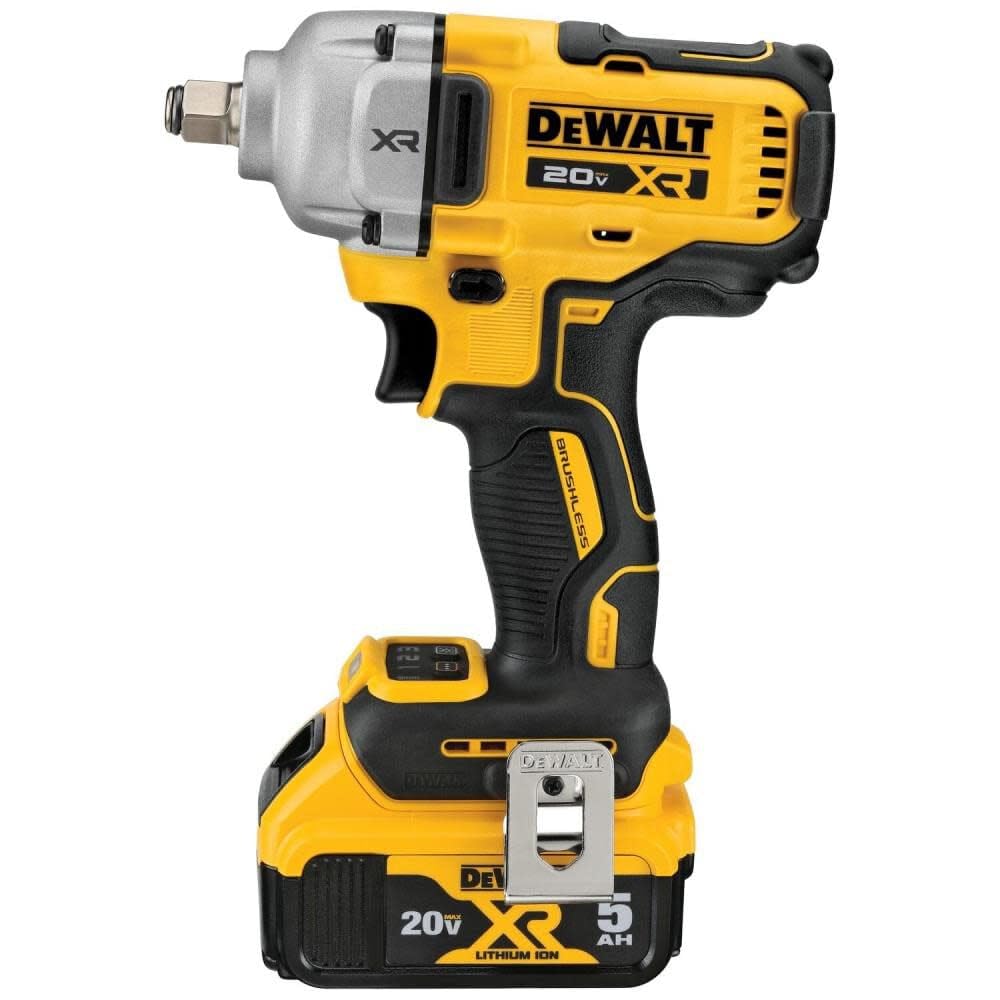 DEWALT 20V MAX Impact Wrench, 1/2 inch Cordless, 2 Batteries and Charger Included (DCF891P2)