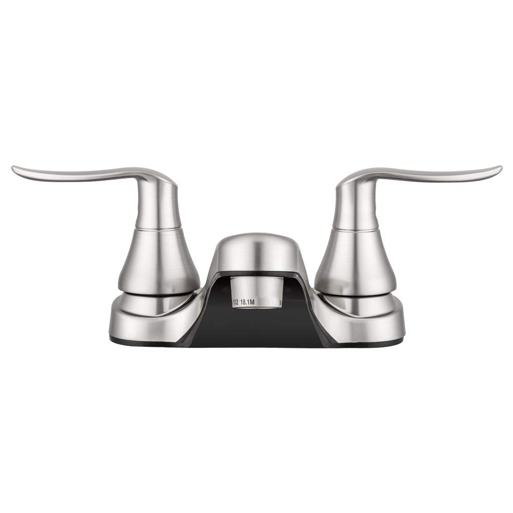 Dura Faucet RV Bathroom Faucet DF-PL700LH-SN with Winged Levers (Satin Nickel)