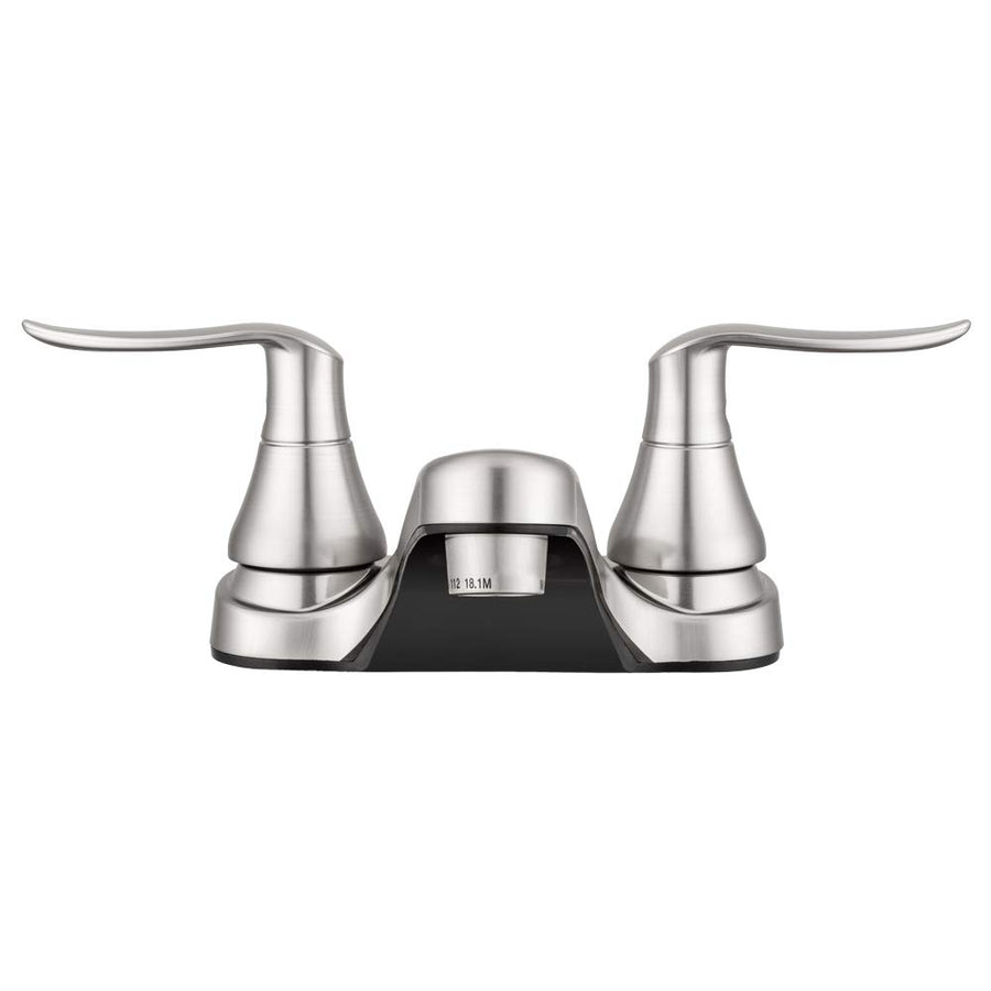 Dura Faucet RV Bathroom Faucet DF-PL700LH-SN with Winged Levers (Satin Nickel)