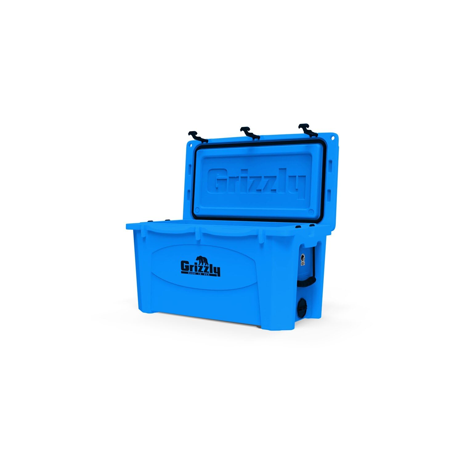 75 Cooler Grizzly | 75 qt Ice Chest Durable Rotomolded Insulated | Made in USA | Warranty for Life | for Beach Boat Camping Fishing Hunting | G75 | Light Blue