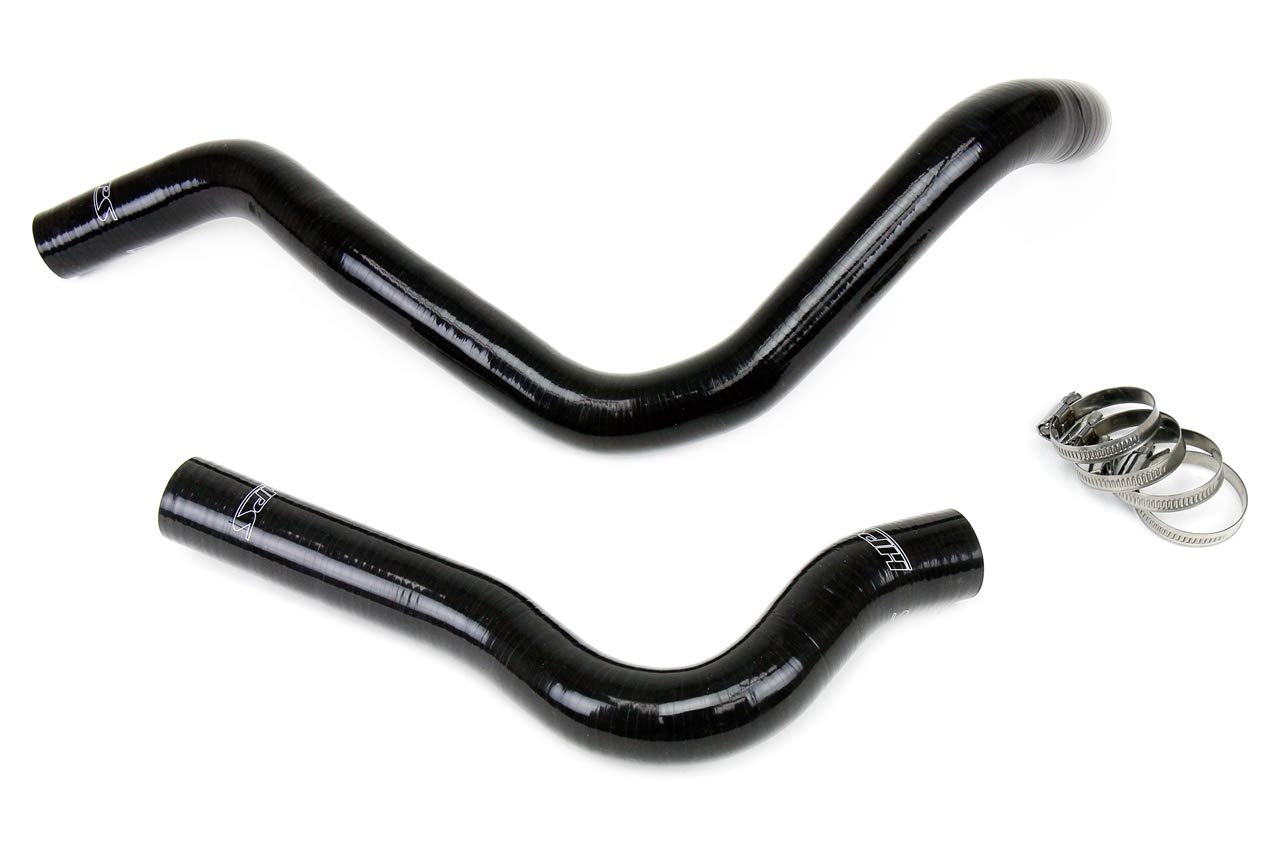 Black HPS Performance 57-1019-BLK Silicone Radiator Hose Kit Coolant Compatible for Honda 1992-2000 Civic with B16 Honda 1999-2000 Civic Si Honda 1993-1997 Del Sol DOHC VTEC B16 Acura 1994-2001
