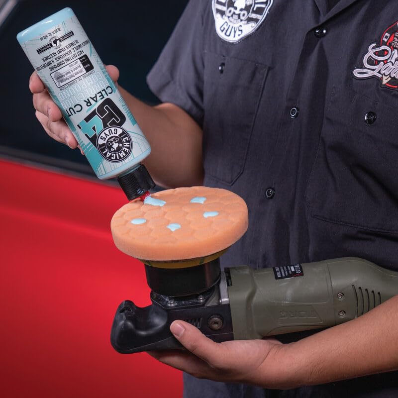 C4 Clear Cut Correction Compound Chemical Guys - Professional Paint Correction Polish for Cars, Trucks, SUVs, and RVs - Swirl, Hologram and Scratch Remover for a Smooth, Glossy Finish, 16 fl oz