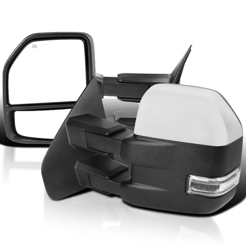 Chrome Power Heated Towing Mirrors Spec-D Tuning [2015 Look] w/LED Signal Compatible with 2007-2014 Ford F150 Pickup Left + Right