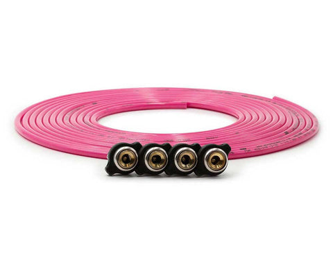 Replacement Uda 340-4100Pnk Tire Whip Hose Kit (240") With (4) Quick Release Chucks - Pink