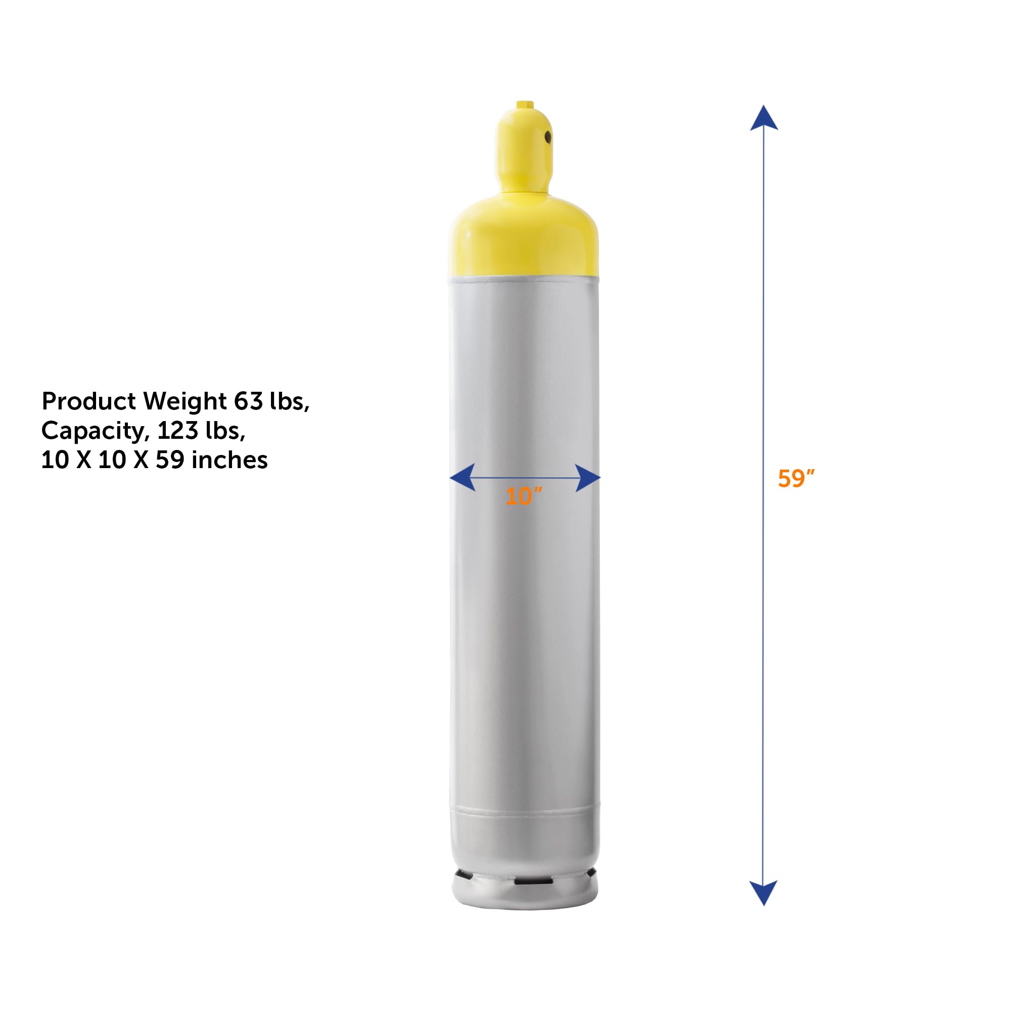 YSNR123 Flame King, 123LB Refrigerant Recovery Cylinder Tank, 400 PSI