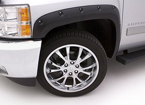Lund Elite Series RX121TA Black Rivet Style Fender Flare (Textured Finish, 2pc Set)