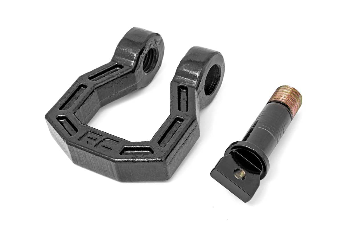 Forged Steel Black Rough Country D-Ring Shackle Set | Pair - RS118