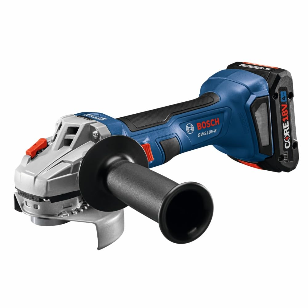 Bosch 18V GWS18V-8B15 Brushless 4-1/2 In. Angle Grinder Kit with (1) CORE18V® 4 Ah Advanced Power Battery