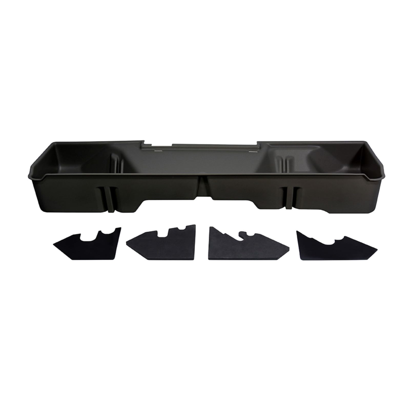 Under Seat Storage DuHa 10001 fits 1999-2007 Chevy Silverado/GMC Sierra 1500 2500 3500 Extended Cab Classic |Dark Grey Heavy-Duty Back Seat Organizer | Includes Dividers