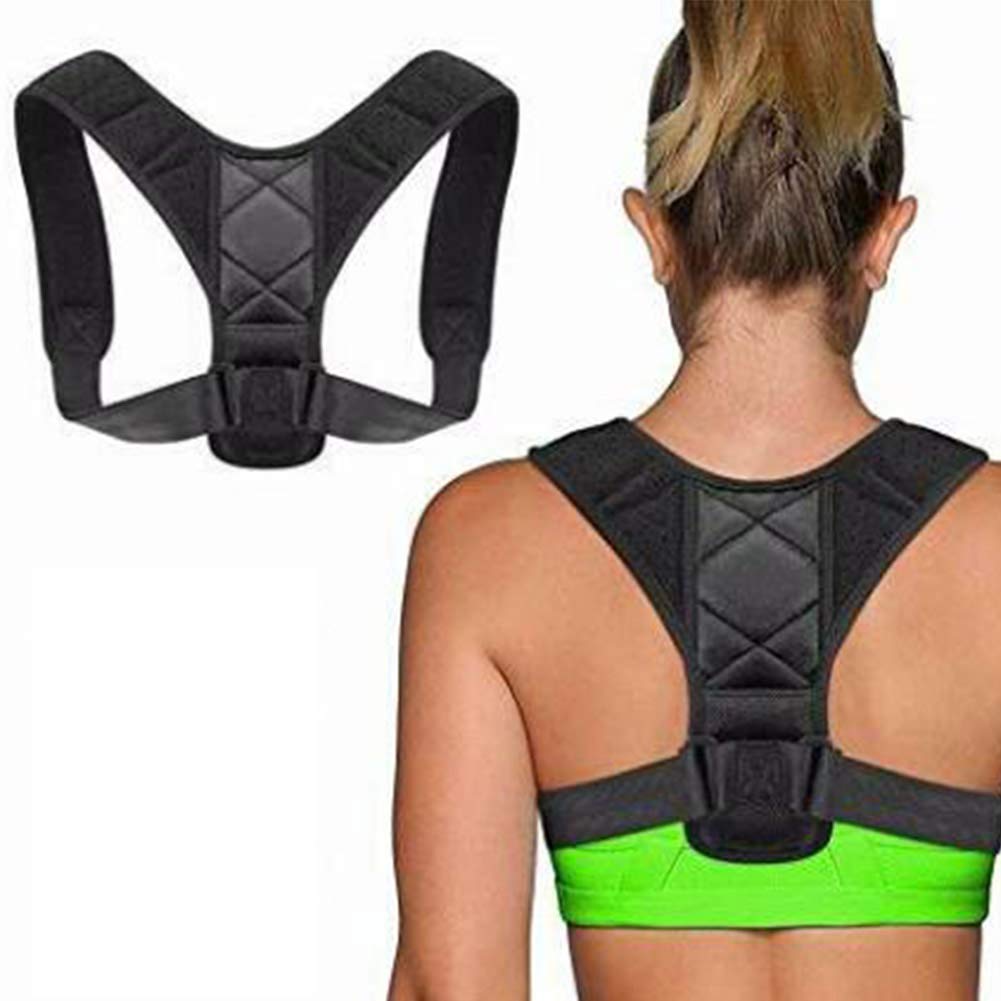 Lumbar and Spine Support Posture Corrector, Back Belt, Double Comfortable Adjustable Belt, Can Reduce Neck and Back Pain for Men, Women and Students.