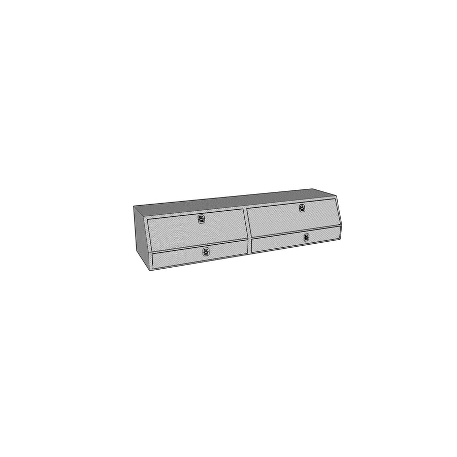 Brute Pro Series 88" Contractor TopSider 80-TBS200-88D-BD Polished Aluminum Tool Box with Doors & Drawers