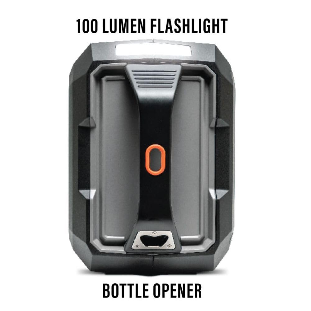 Outdoor ECOXGEAR Defender: Portable Bluetooth Speaker, 121dB Massive Sound, Waterproof and Drop Proof, with LED Party Lights, Pair up to 100, 25+ Hours Playtime (Emerald Bay)