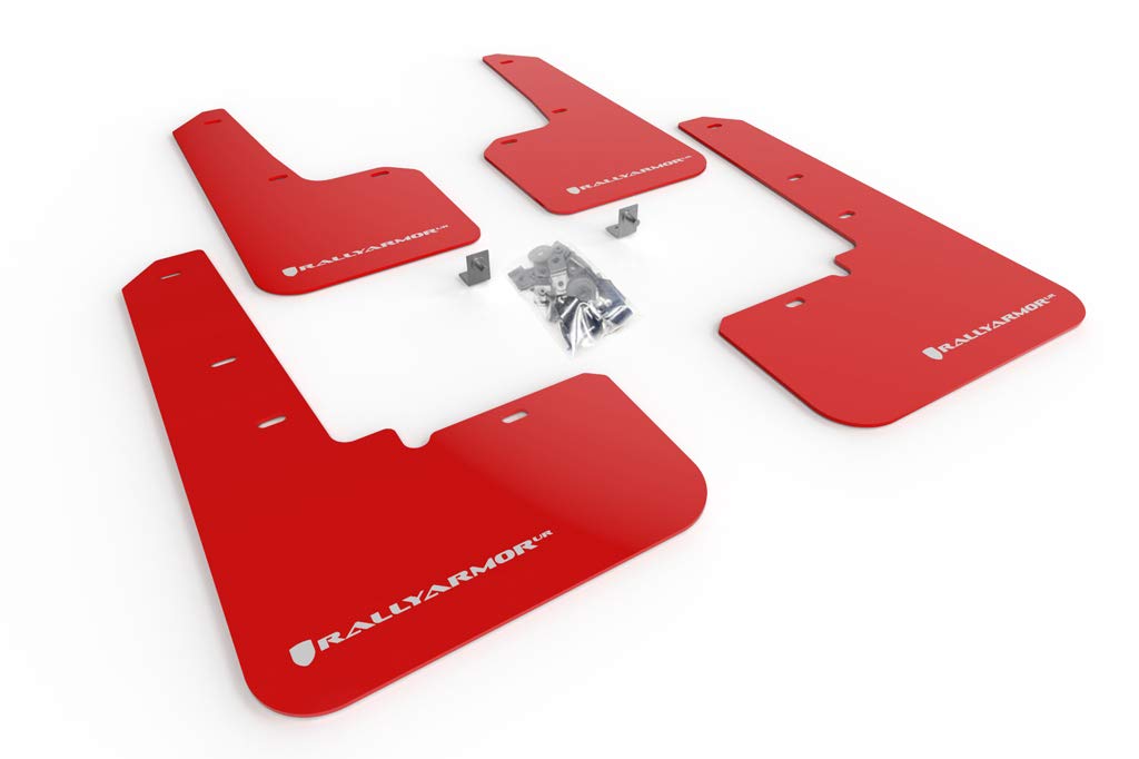 Rally Armor Mud Flap UR Red w/White Logo FITS 20+ Subaru Outback MF66-UR-RD/WH