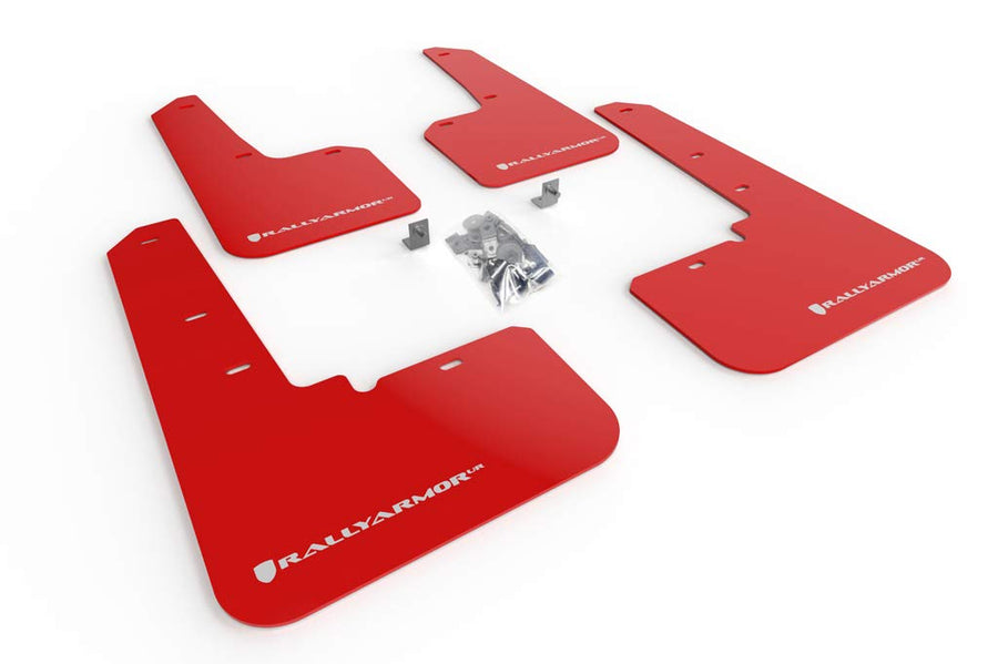 Rally Armor Mud Flap UR Red w/White Logo FITS 20+ Subaru Outback MF66-UR-RD/WH