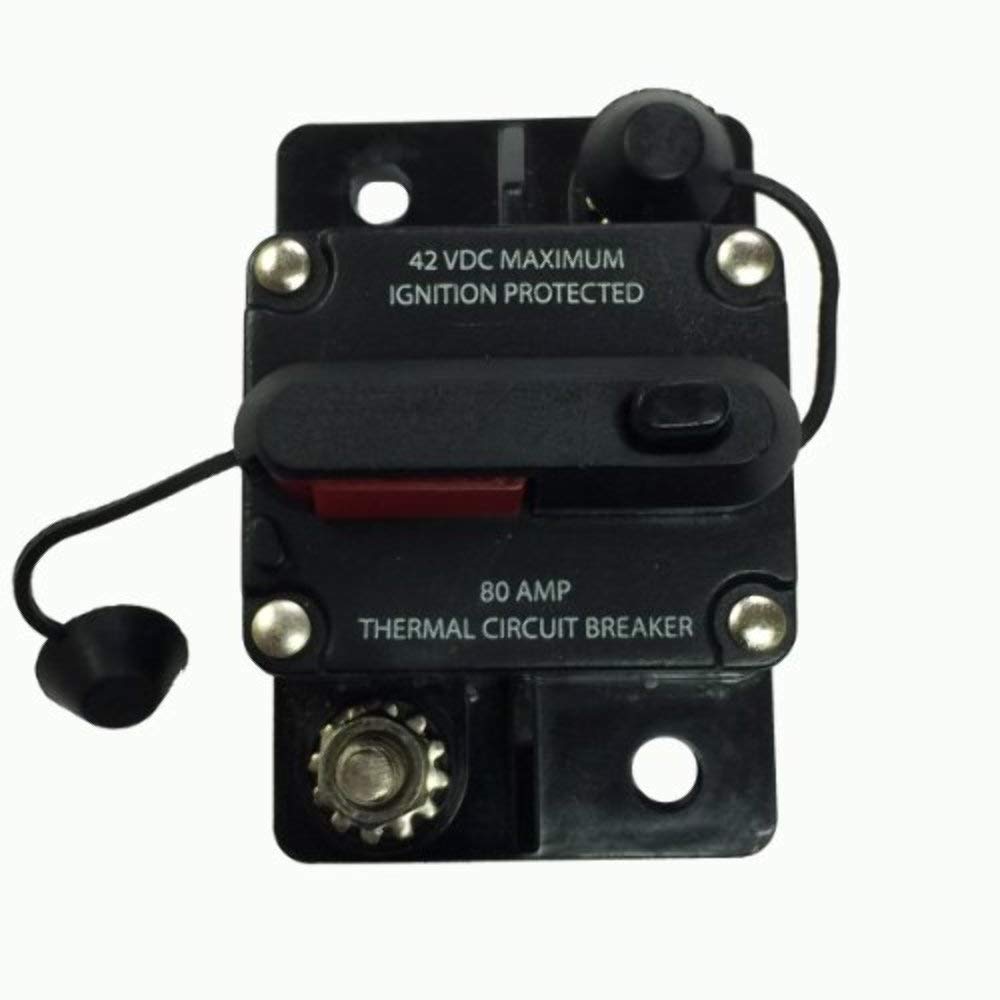 Battery Doctor WirthCo 31201 80 Amp Manual and Switchable Reset Circuit Breaker with Terminal Cover