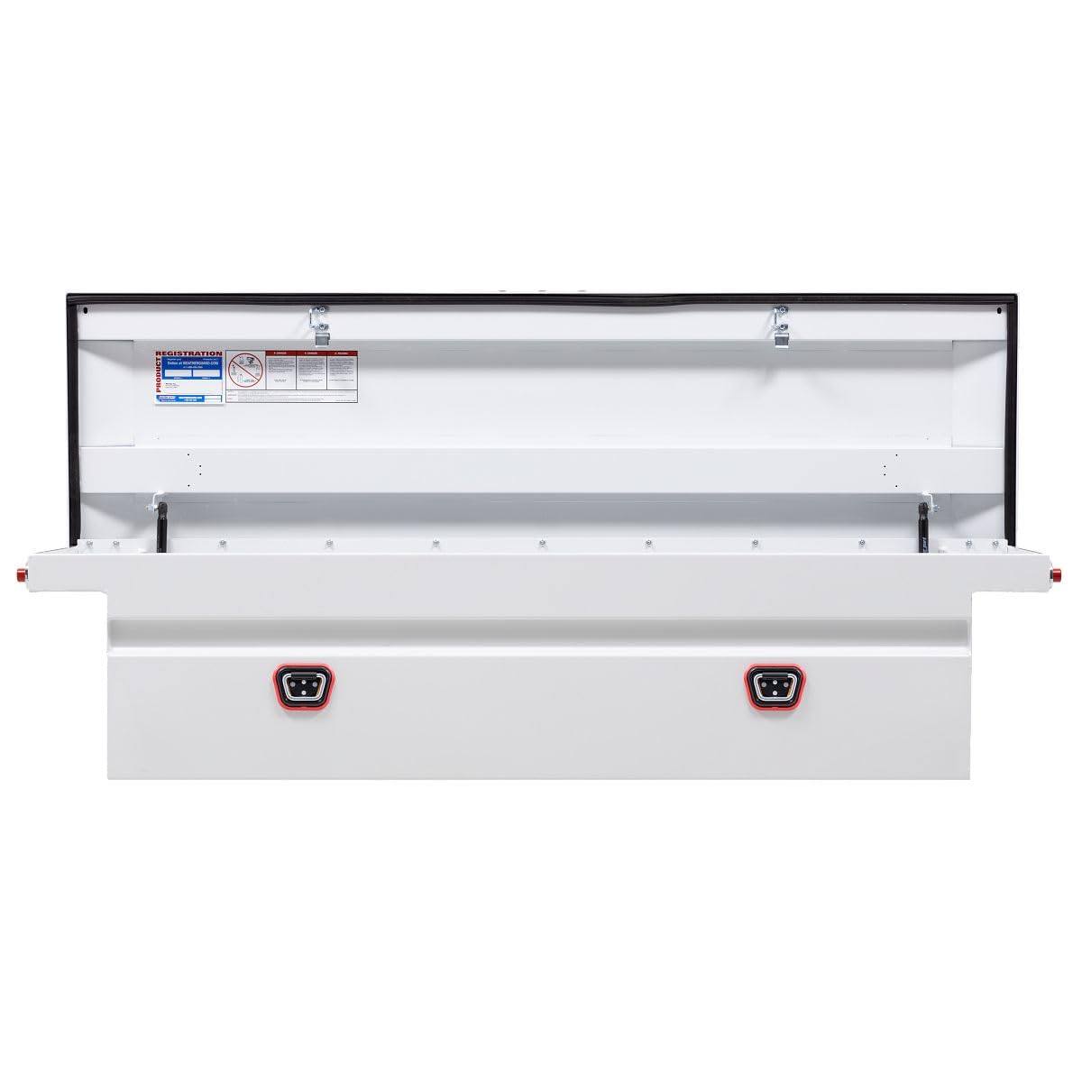 Weather Guard Saddle Box Model 120-3-04, Steel, Full Low Profile, White, 11.0 cu ft