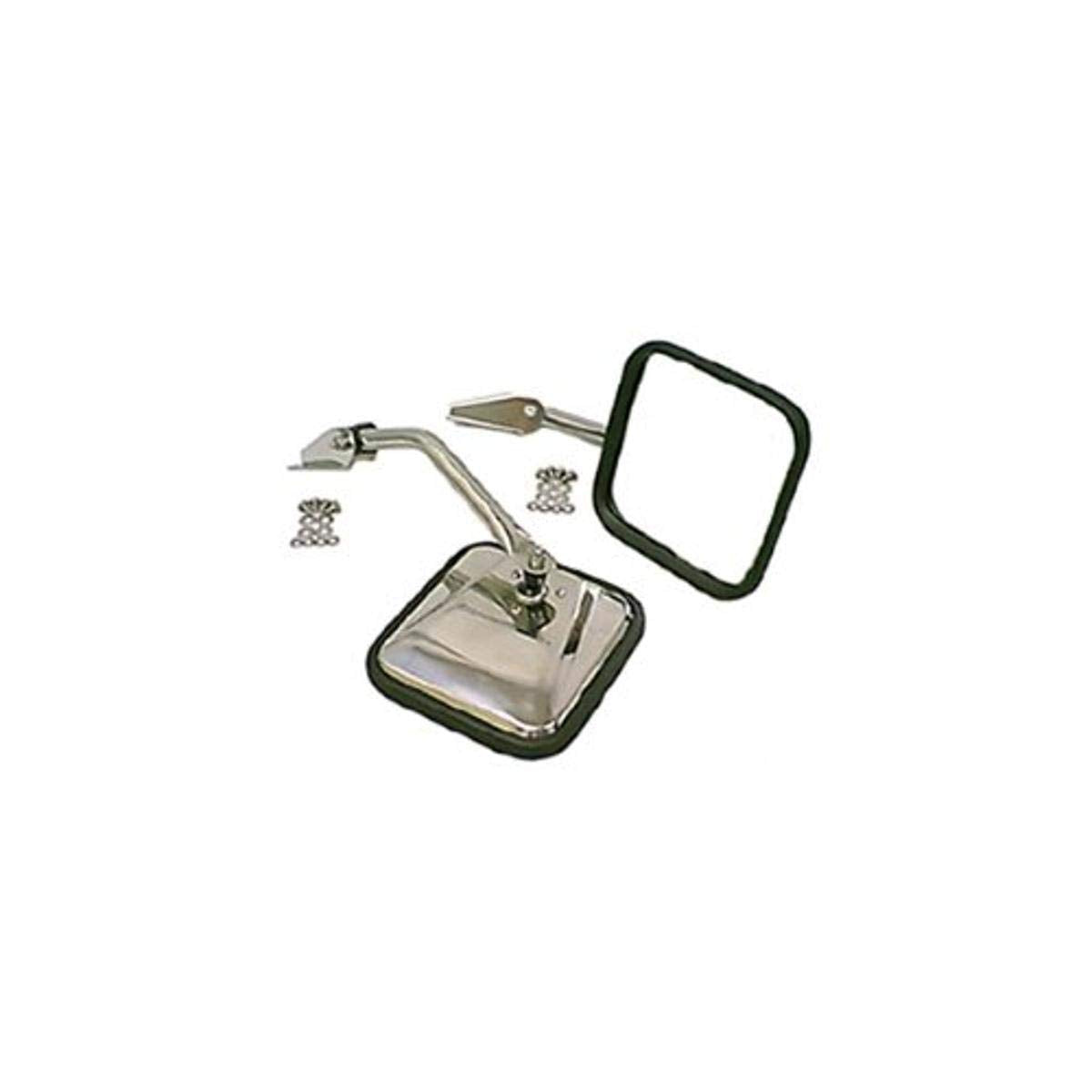 Door Mirror Kit, Stainless Steel | Rugged Ridge | 11005.01 | Fits 1955-1986 Jeep CJ-5/CJ-6/CJ-7/CJ-8 Scrambler