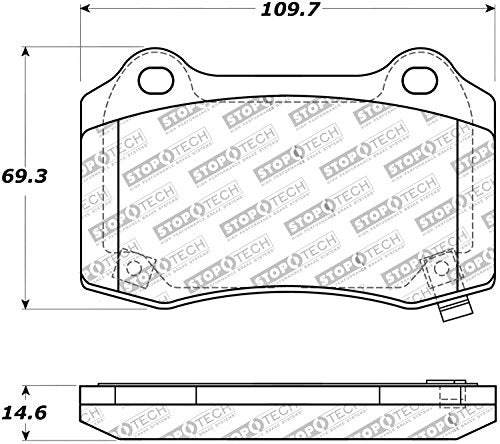 Rear StopTech 308.10530 Brake Pads with Shims and Hardware; Street