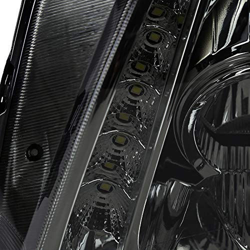 Projector Headlights 1997-2001 Honda Prelude w/ SMD LED Light Strip (Chrome Housing/Smoke Lens)