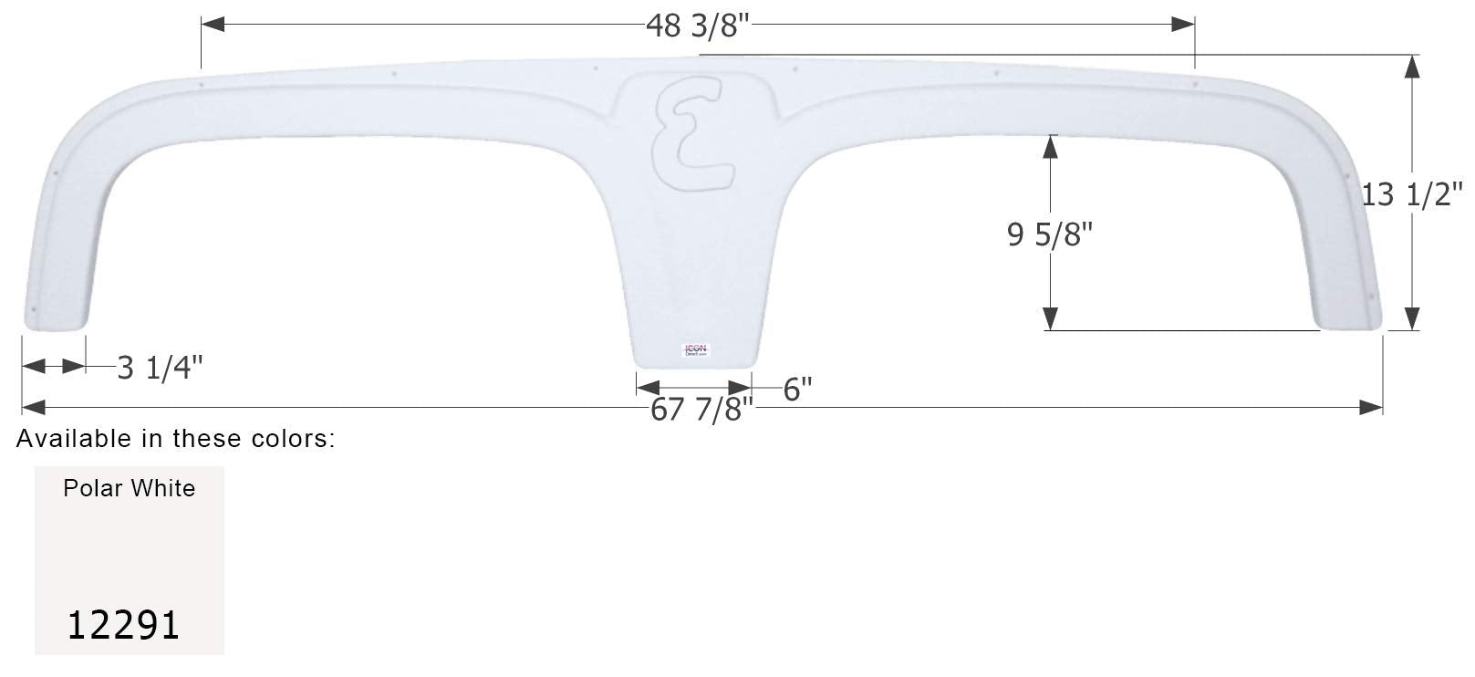 Fender Skirt ICON, Tandem, Excel, FS2291, Polar White