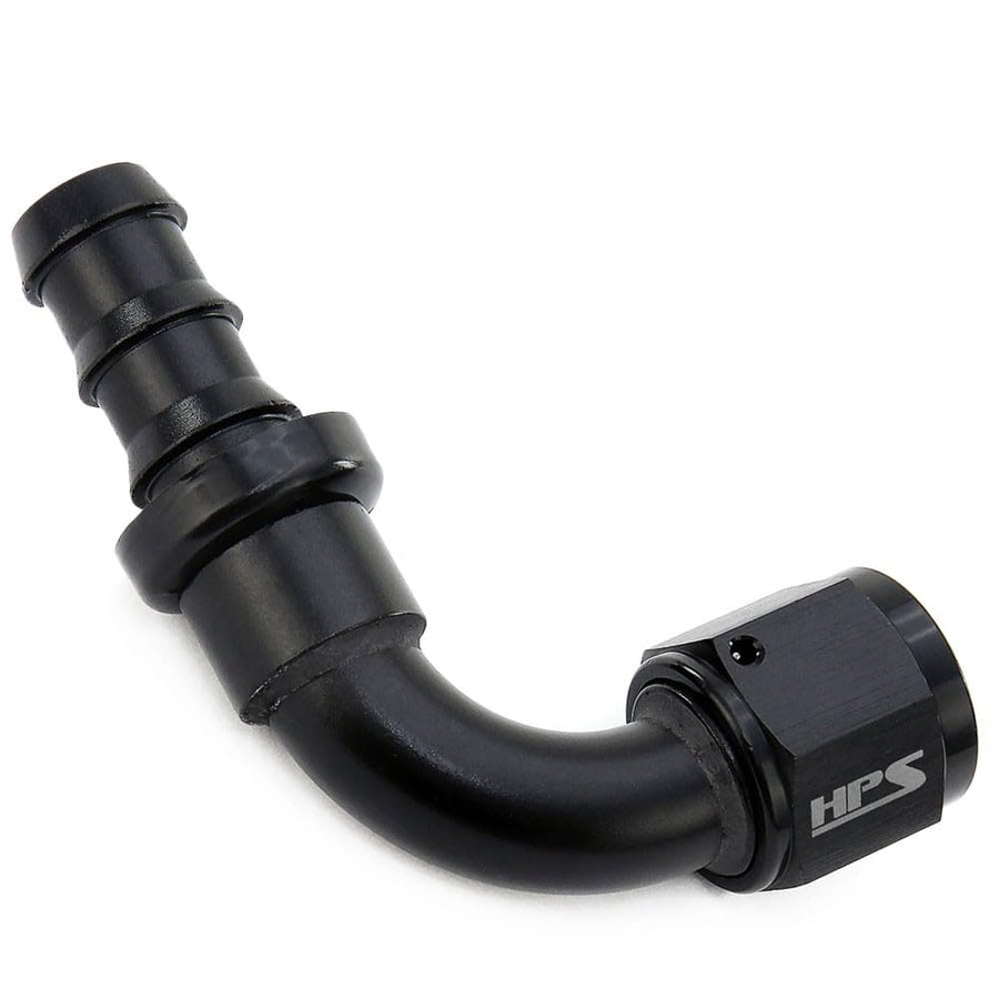 90 Degree HPS Performance -4 Push-On Aluminum AN Hose End, 150-9004