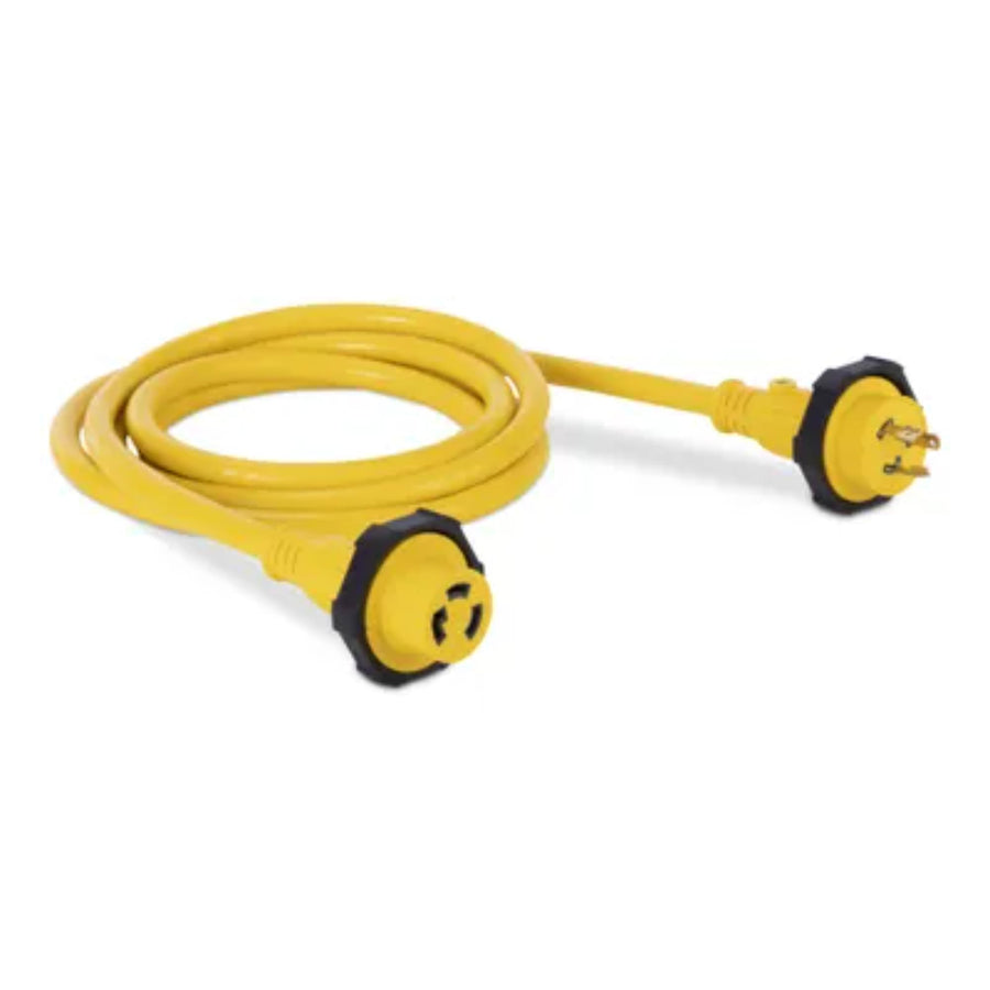 Sierra Marine Shore Power Reliable Cordset AC12340 - Corrosion-Resistant NMEA Connectors, 30 Amp RV Extension Cord - Watertight Nylon Sleeve, LED Indicator, UV-Resistant - 12ft