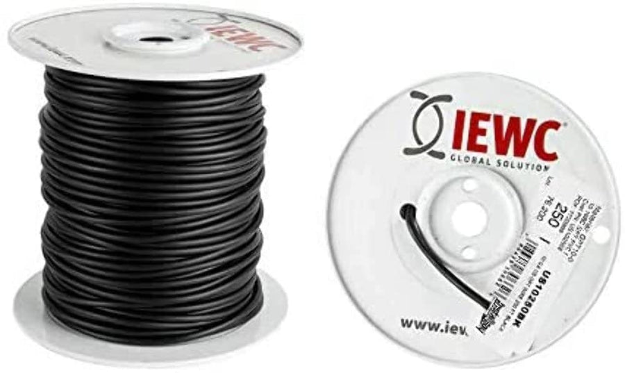 10 Ga Install Bay Us Gpt All Copper Primary Wire Black - Coil of 250 Ft