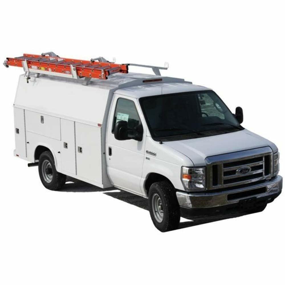 Covered Single Low Roof Service Body Drop Down Ladder Rack