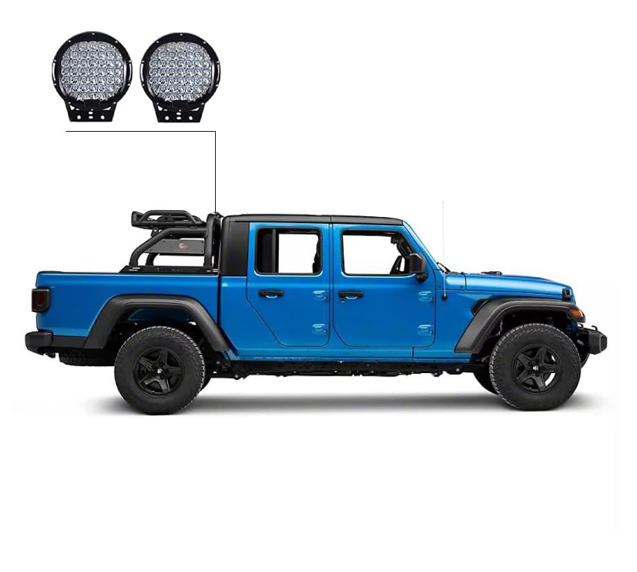 Atlas Roll Bar Kit Black Horse Off Road Compatible with 2020-2023 Jeep Gladiator-ATRB9BK-PL69B