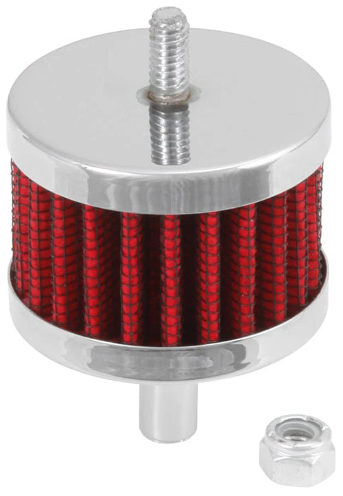 K&N Air Filter/ Breather Vent: High Performance, Premium, Washable, Replacement Engine Filter: Flange Diameter: 0.25 In, Filter Height: 1.5 In, Flange Length: 0.875 In, Shape: Breather, 62-1090