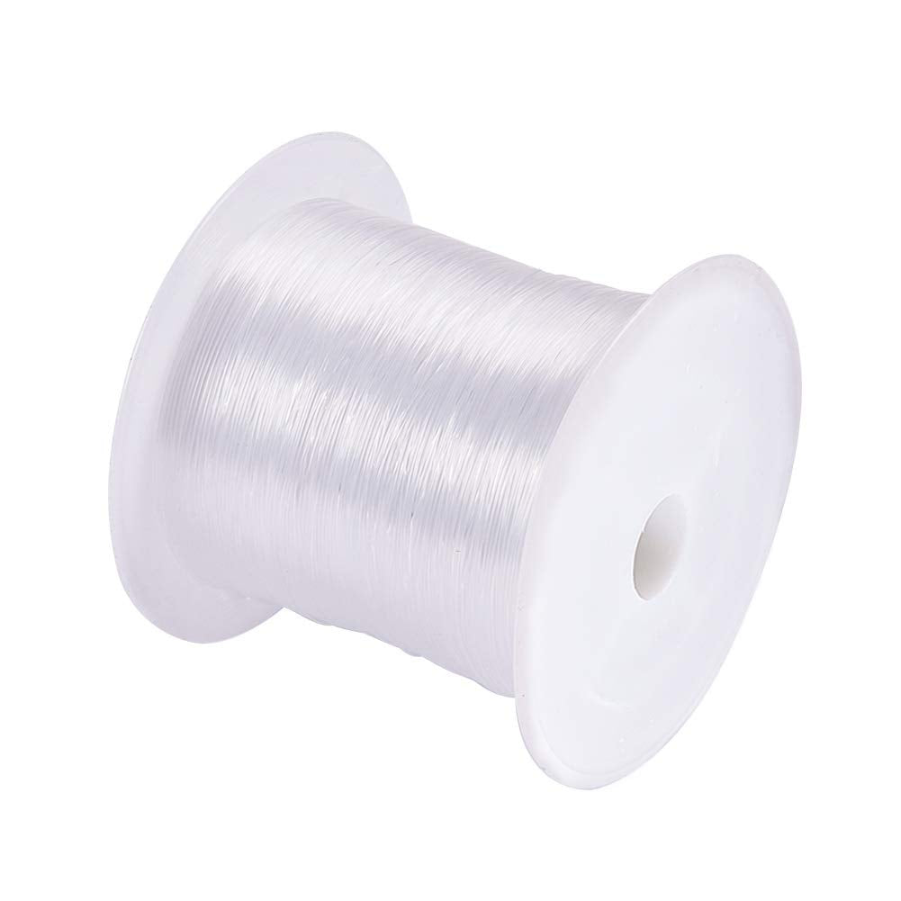40 Yards JEWELEADER Clear Invisible Craft Nylon Thread 0.4mm Monofilament Fishing Line Bead String Cord for Gemstone Jewelry DIY Making Bracelet Hanging Decoration Sewing Quilting Hair Weaving