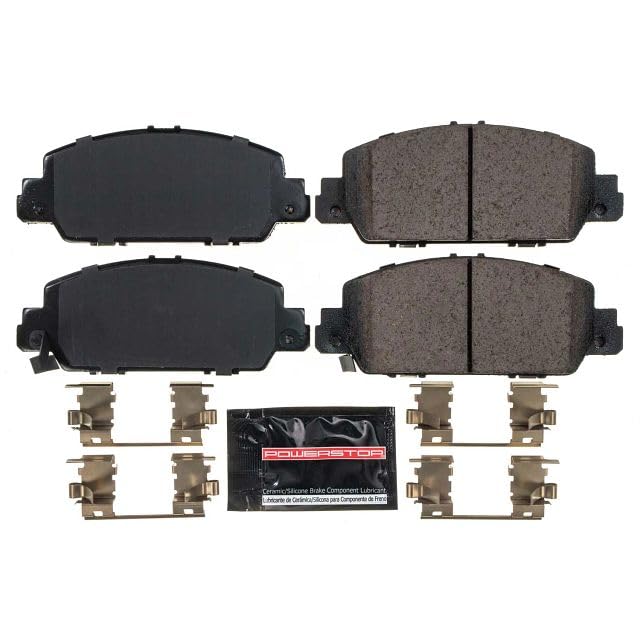 Power Stop Z23-1654 Z23 Evolution Sport Carbon Fiber Infused Ceramic Brake Pads with Hardware For Honda Accord 2013-2022, Honda HR-V 2016-2022 [Model Specific]