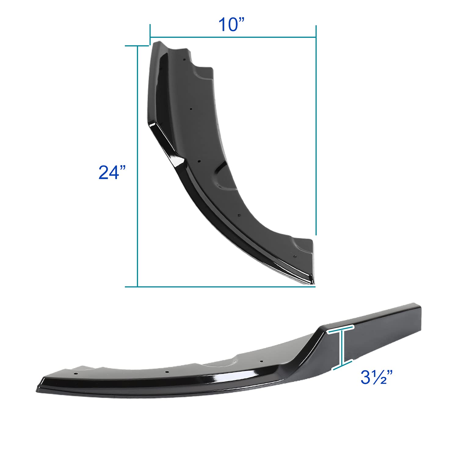 Rear Diffuser Spec-D Tuning Glossy Black Bumper Lip Spoiler Compatible with 2016-2020 Honda Civic Sedan