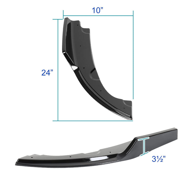 Rear Diffuser Spec-D Tuning Glossy Black Bumper Lip Spoiler Compatible with 2016-2020 Honda Civic Sedan