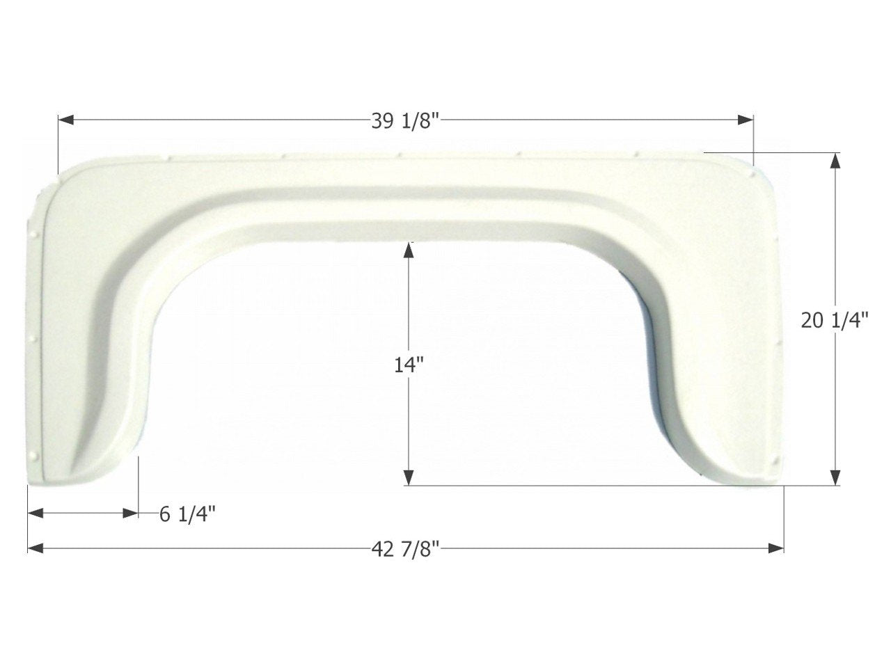 Single Axle Fender Skirt ICON 00395 - Colonial White FS340