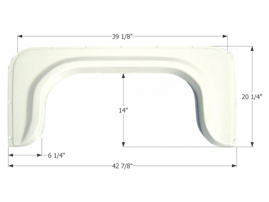 Single Axle Fender Skirt ICON 00395 - Colonial White FS340
