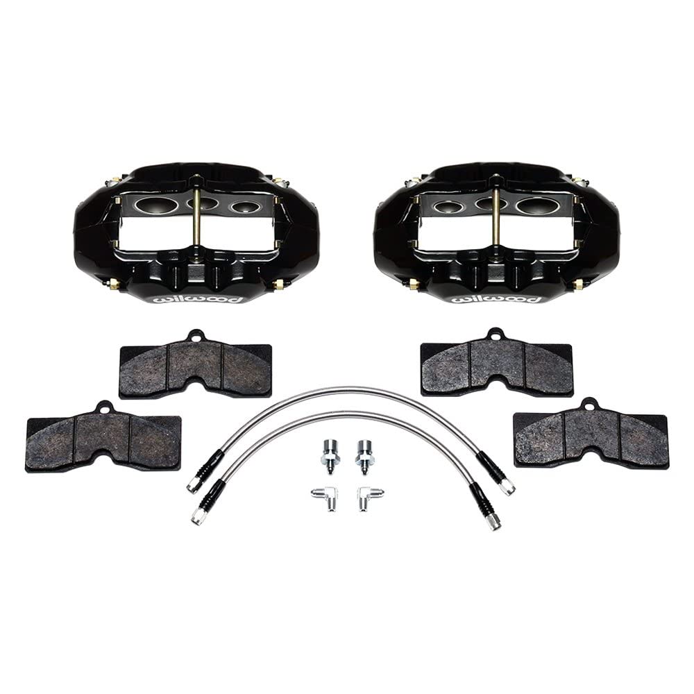 Black D8-6 Front Caliper Kit