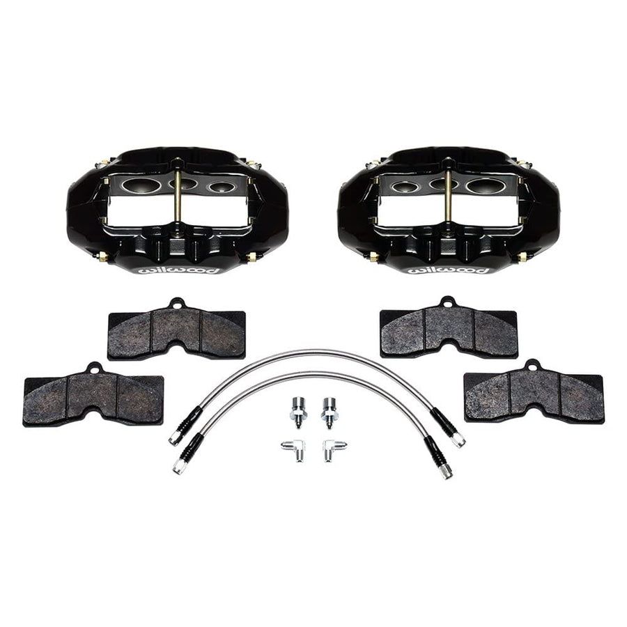 Black D8-6 Front Caliper Kit