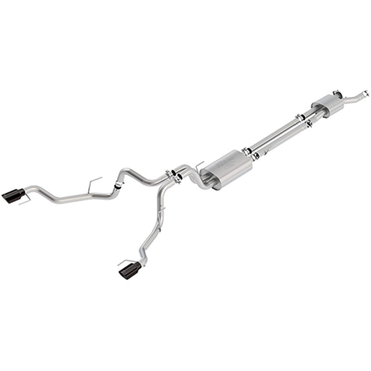 2017 Ford Racing F150 Raptor 3.5L Sport Cat-Back Exhaust System Dual Rear Exit w/Black Tips