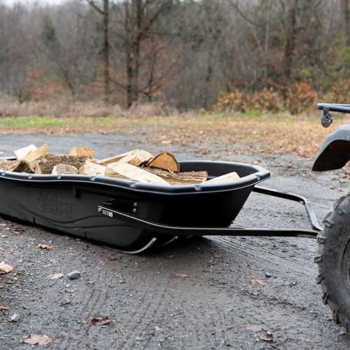 Trek Sport 82 Pelican - Utility Sled Comes with Set of Runners, Tow Hitch and Travel Cover - Carry Up to 500 lb - Black