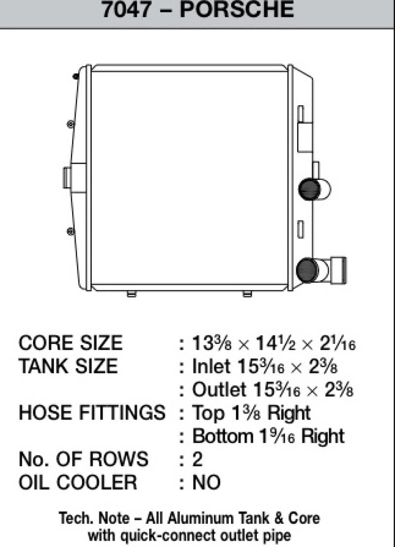 High Performance CSF 7047 Radiator