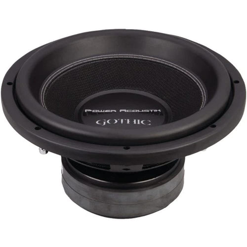 Gothic Series Power Acoustik GW3-12 Dual Voice-Coil 2Ω Subwoofer (12", 2,500 Watts), Black