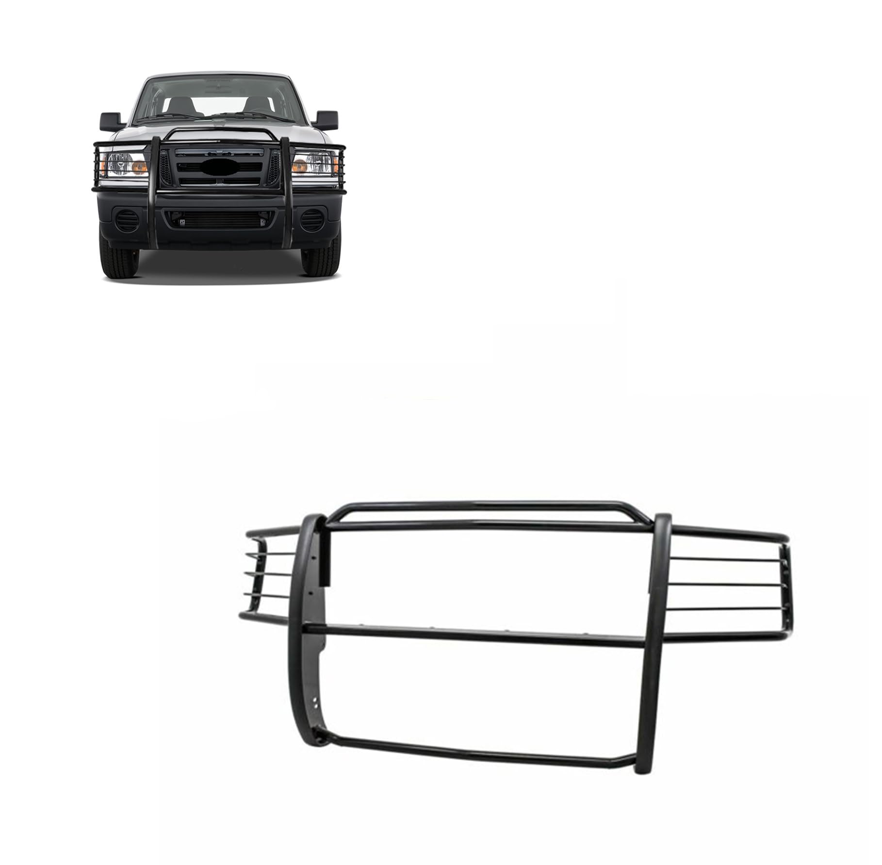 Bumper Guard Black Horse Grille brush Modular Black Compatible with 2001-2012 Ford Ranger|2001-2012 Ford Ranger-17FR20MA