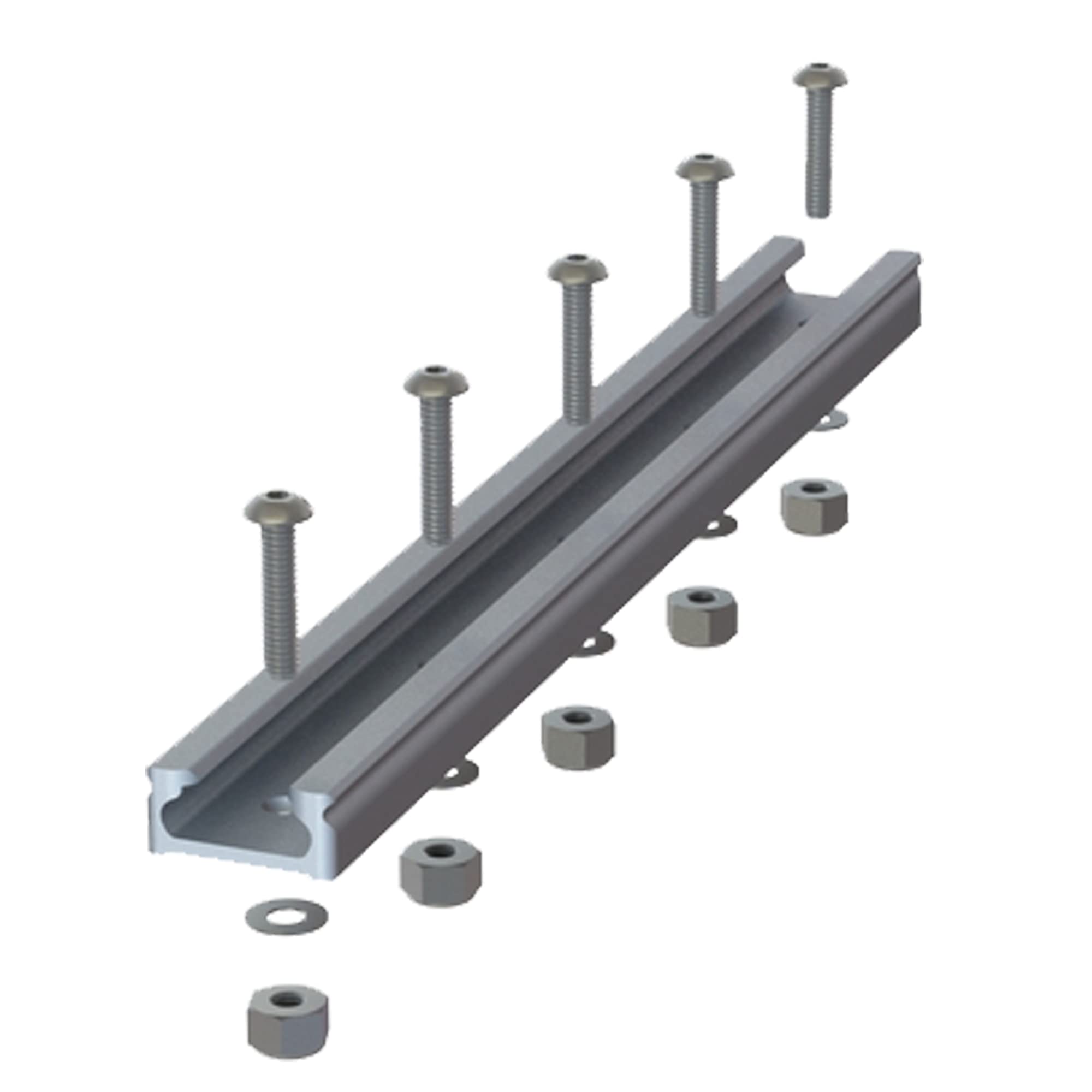 GearTrac YakAttack GTTL90 – 8" Top-Loading Aluminum Mount Track | 0.9" Wide Kayak Gear Track Rail | Includes Stainless Hardware | Durable Surface Mount | Yak Attack USA-Made