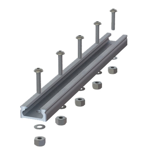 GearTrac YakAttack GTTL90 – 8" Top-Loading Aluminum Mount Track | 0.9" Wide Kayak Gear Track Rail | Includes Stainless Hardware | Durable Surface Mount | Yak Attack USA-Made