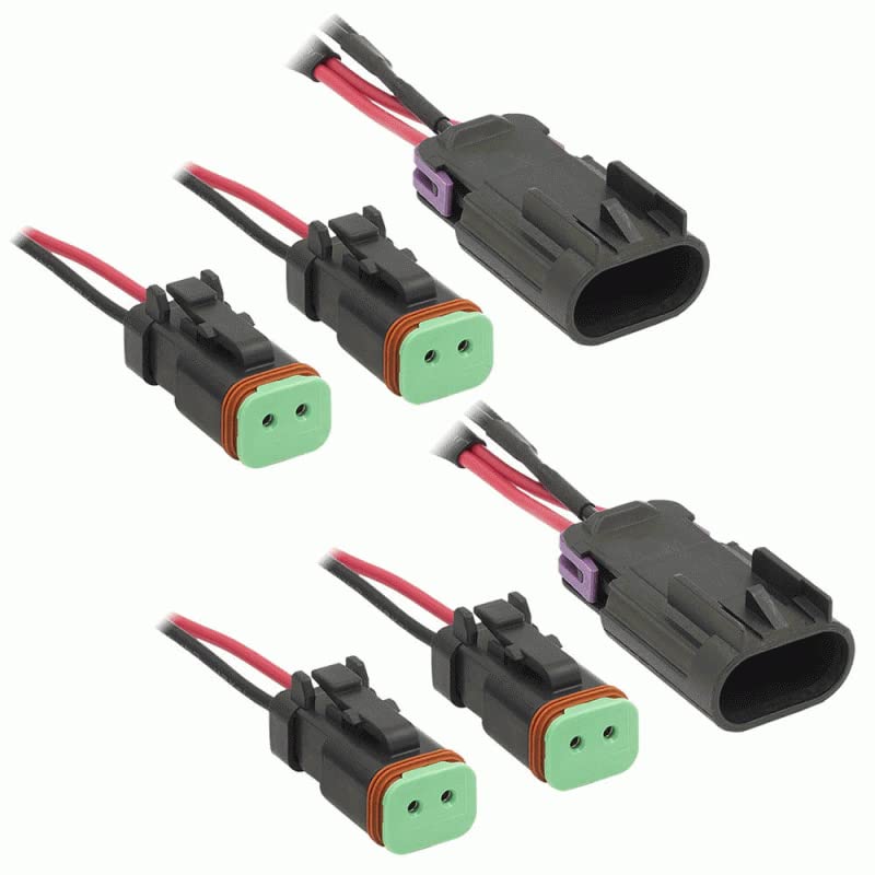 Polaris Headlight Adapter Harness - Metra Electronics w/Stock Halogen Lights (MPS-RZRH1) Powersports Products