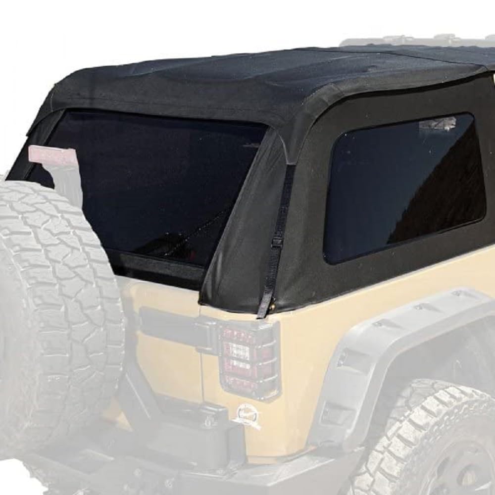 Bowless Soft Top, Black Diamond | Rugged Ridge | 13750.39 | Fits 2007-2018 Jeep Wrangler JK 2-Door