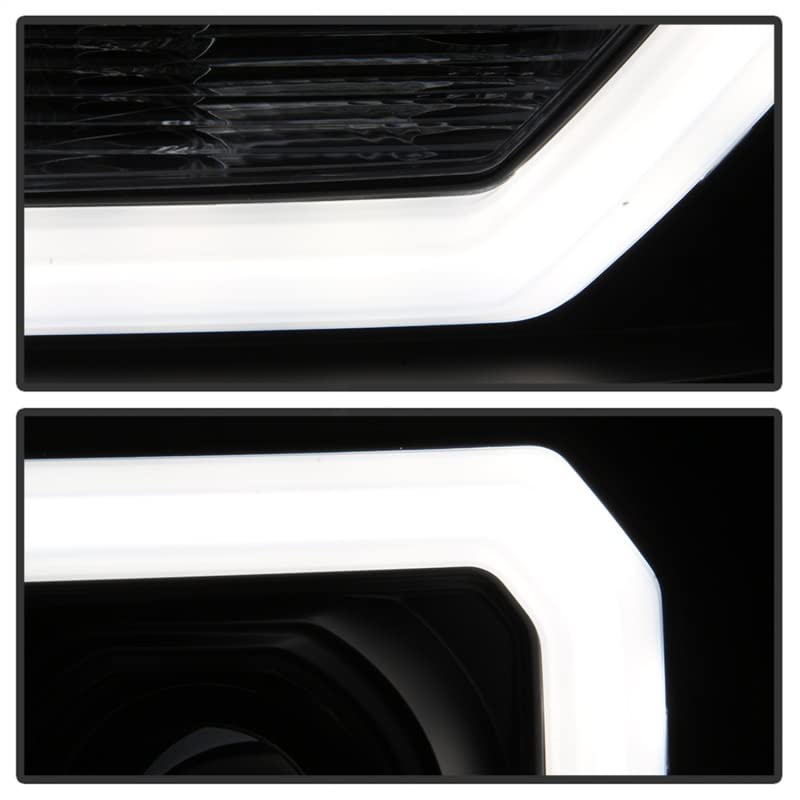 GMC Sierra 1500/2500/3500 07-13 Spyder Auto 5083630 / GMC Sierra Denali 08-13 / GMC Sierra 2500HD/3500HD 07-13 Version 2 Projector Headlights - Light Bar DRL LED - Black
